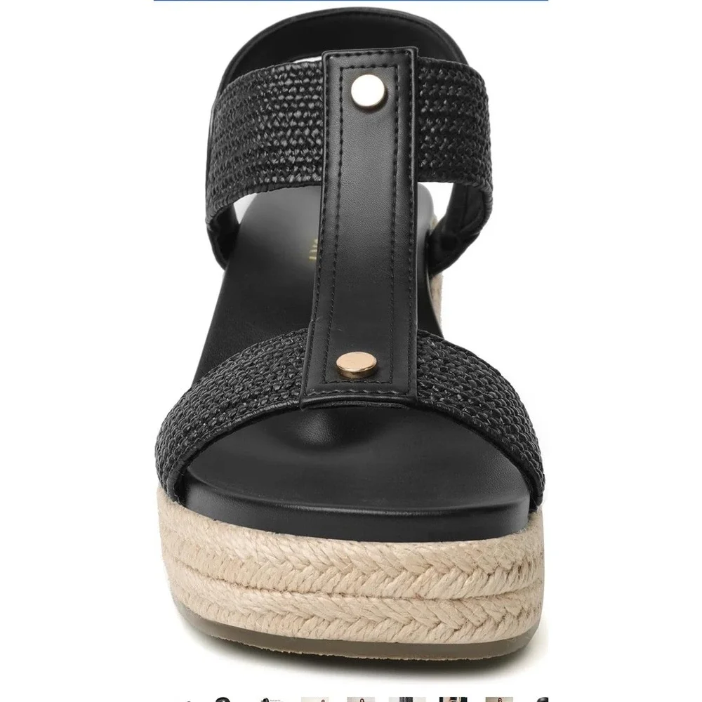 Espadrilles Wedge Sandals Women Comfortable Open Toe Platform Sandals NIB 9.5